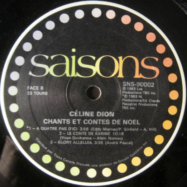 Celine Dion  Chants Et Contes De Noel : LP lp b
